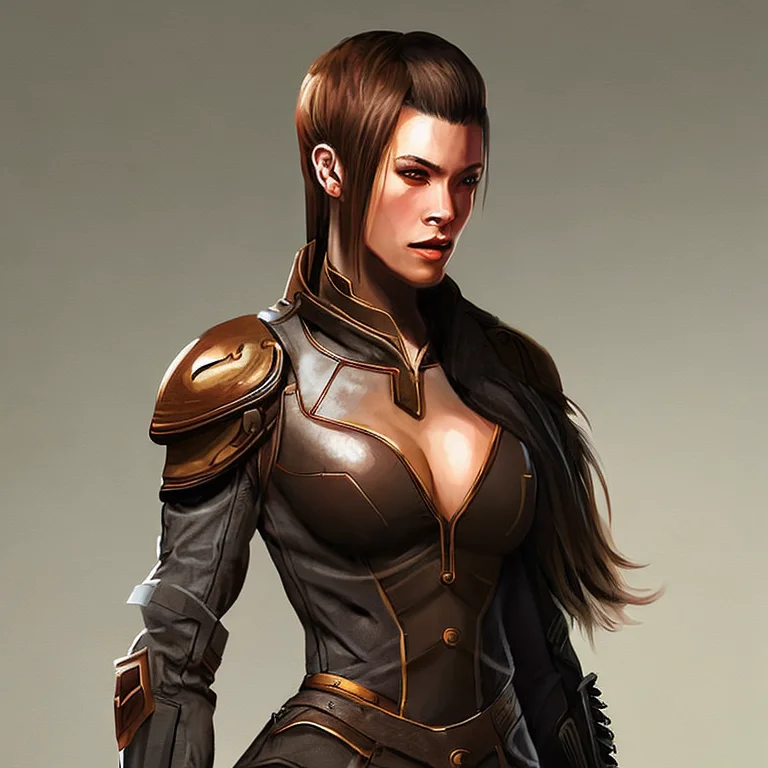 Image example of Female Cyberpunk Character Art